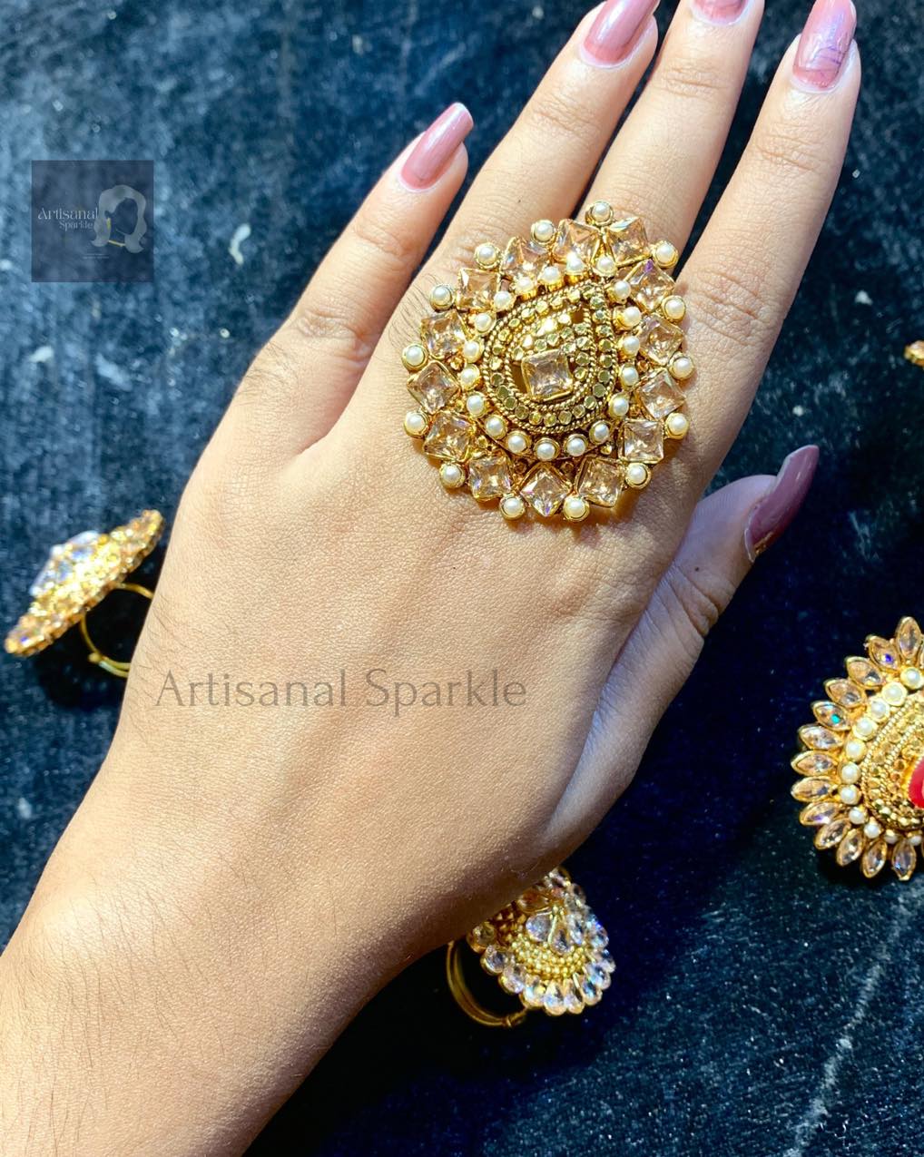 Gold Plated Finger Ring FR9 - Image 2