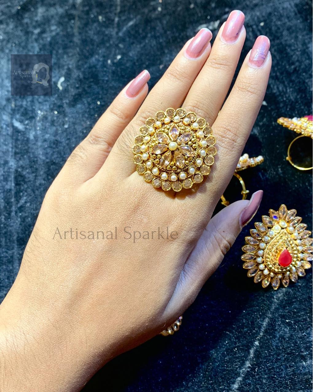 Gold Plated Finger Ring FR4 - Image 2