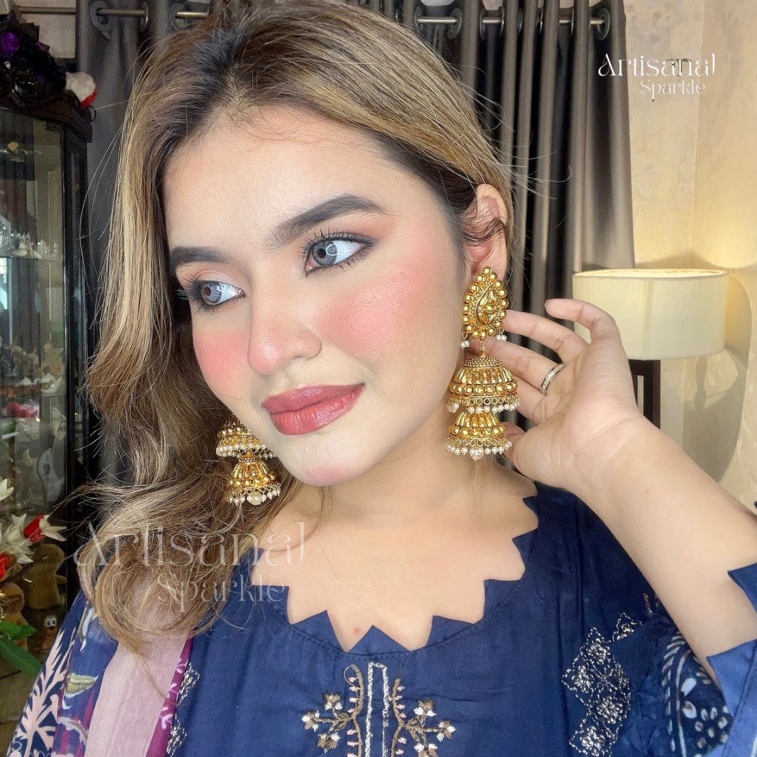 18k Gold Plated Jhumka - Image 2