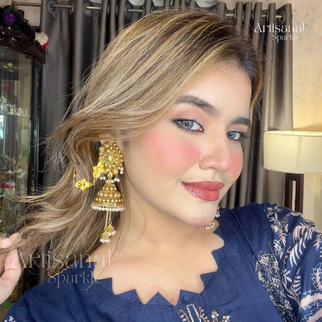 Kan Tana Gold Plated Jhumka - Image 4