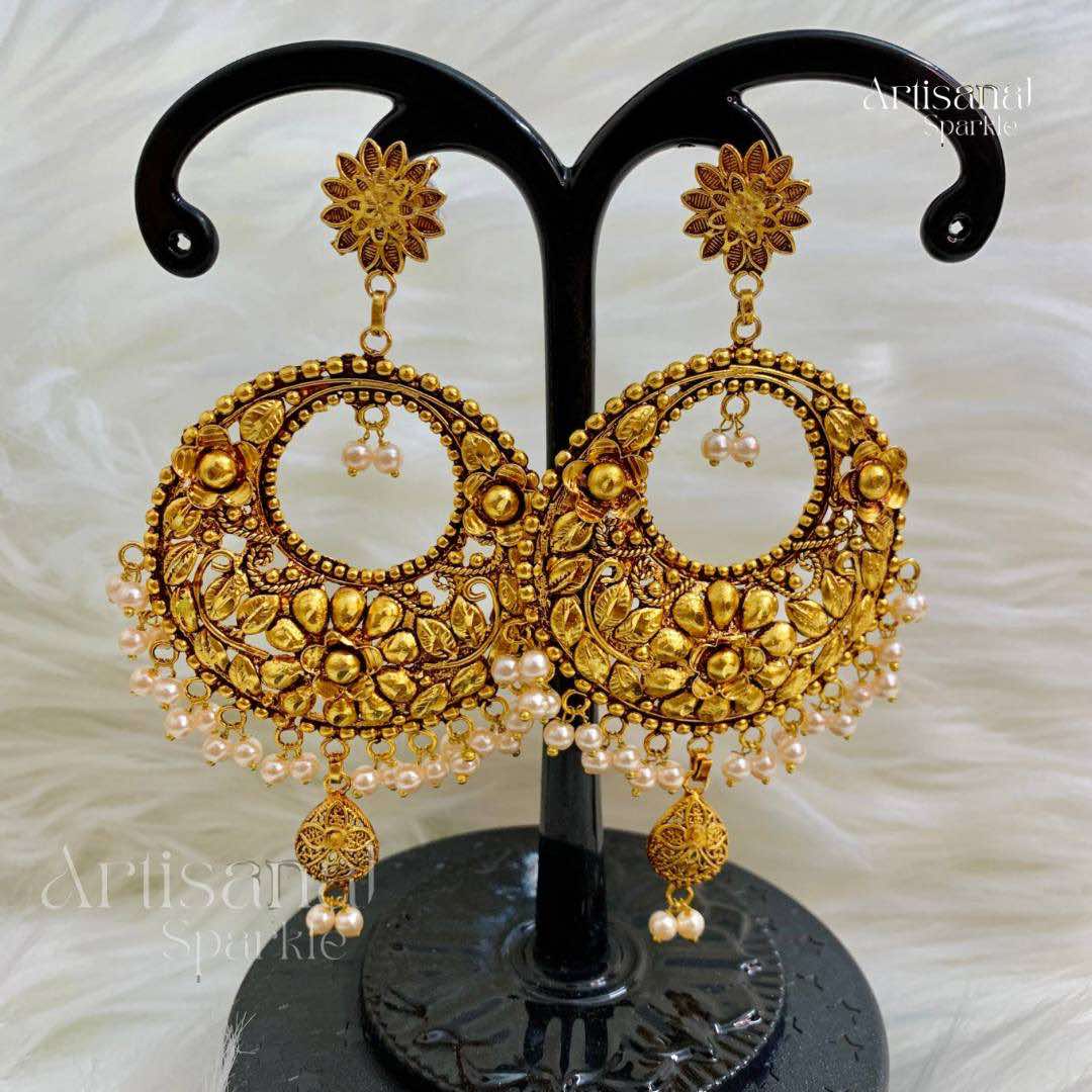 Half Moon Gold Plated Earring - Image 2