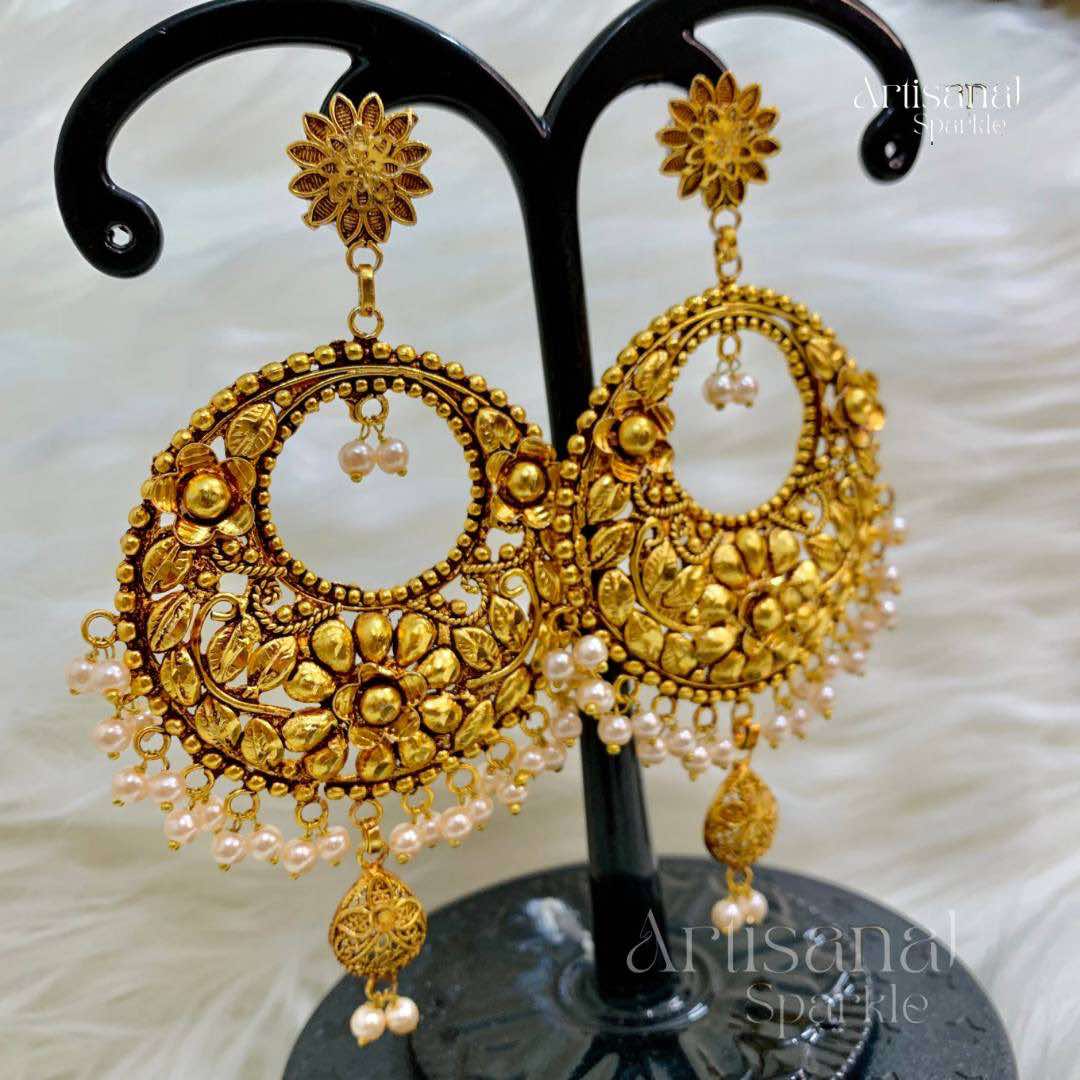 Half Moon Gold Plated Earring - Image 4