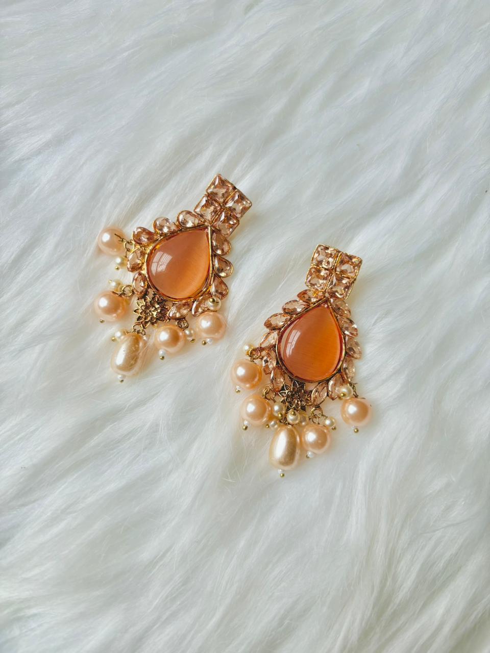 Orange S Earring
